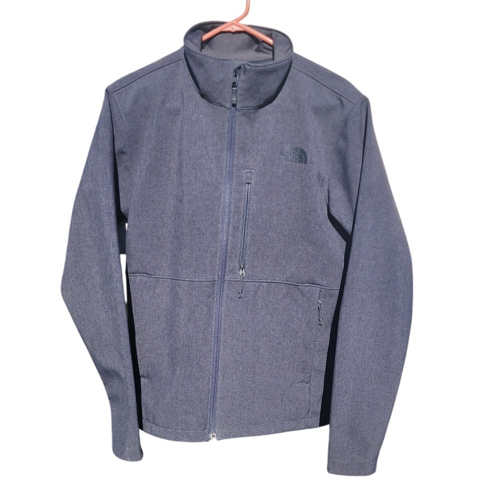 The North Face Apex Bionic Mens Grey Softshell Jacket Medium Full Zip Windproof